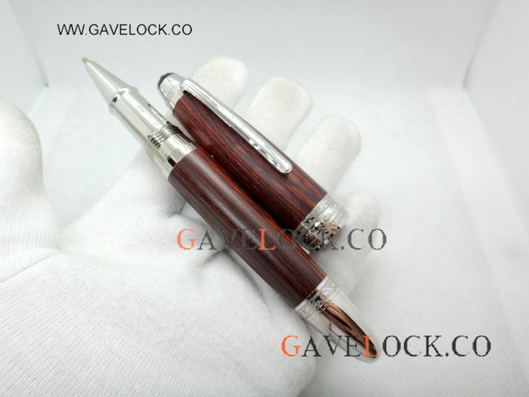 Fake Montblanc Meisterstuck Rollerball Pen Red Wooden - XL Size